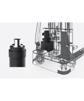 EST 122 - 3300, TRANSPALET ELECTRIC CU CATARG MARCA "EP", INALTIME DE RIDICARE 3.300 MM, SARCINA MAX 1.200 KG